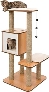 Stop the Sofa Shredding & Boredom Blues: The Vesper Kratzbaum Walnut Cat Tree Is Your Cat’s New Vibe Check!