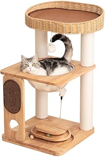 Is Your Furniture A Scratching Post? Level Up With This Luxe Wooden Cat Tree!