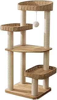 Ugly Cat Trees Got You Down? Level Up Your Feline’s Life with the SHENGOCASE Modern Wood Cat Tree!
