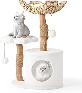 Ugly Cat Trees? Nah. Give Your Feline Royalty the Ultimate Glow-Up with the Easyego Modern Wood Cat Tree